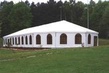 This Schreiber clearspan marquee with apse set up in P�rigueu, France