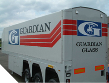 b�che pour camion transport de verre - Guardian