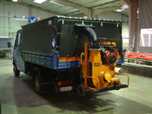 b�che grille sur mesure pour camion ramasse-feuilles - administration communale de plombi�res