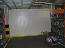 Paroi de s�paration pour hall de stockage magasin VW Forest.