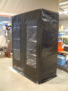 B�che sur mesure pour structure construite par le client.