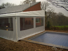 Auvent aluminium sur mesure pour habitation priv�e.
