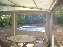 auvent avec armature en aluminium. enti�rement d�montable 