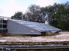 b�che de couverture pour station d'�puration avec fourniture de l'armature