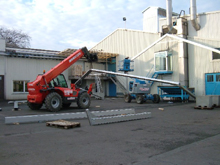 Hall de stockage mont� � la siroperie Meurens - Aubel (Belgique).