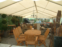 Tente d'exposition pour le magasin Garden Forum � Herbestal (Belgique)