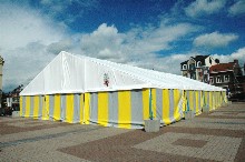 This aluminium marquee was manufactured for the merchants council of Welkenraedt (Belgium)