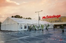 This Schreiber marquee was manufactured for Mr Bricolage inauguration