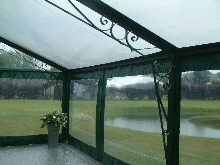 You can admire here an inside view of the Orangerie structure situated along a river