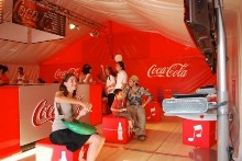 Marquee 10x10 m for Coca-Cola France.