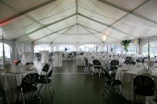 Aluminium tente for reception.