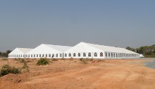 Clearspan marquees put up in Burkina Faso by our technical team.