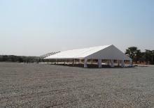 Clearspan marquees put up in Burkina Faso by our technical team.