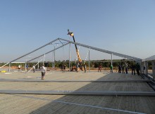 Clearspan marquees put up in Burkina Faso by our technical team.
