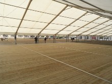 Fir floor for a clearspan maquee put up in Africa