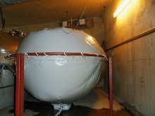 Confection d'un ballon � gaz en b�che pour Spa Monopole.