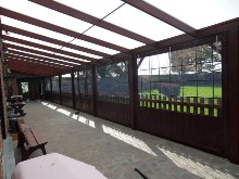 B�ches sur mesure avec fen�tres pour fermer une terrasse