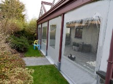 b�ches pour couvrir les murs d'une terrasse, avec tirettes