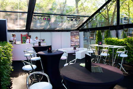 Orangery with a glass roof